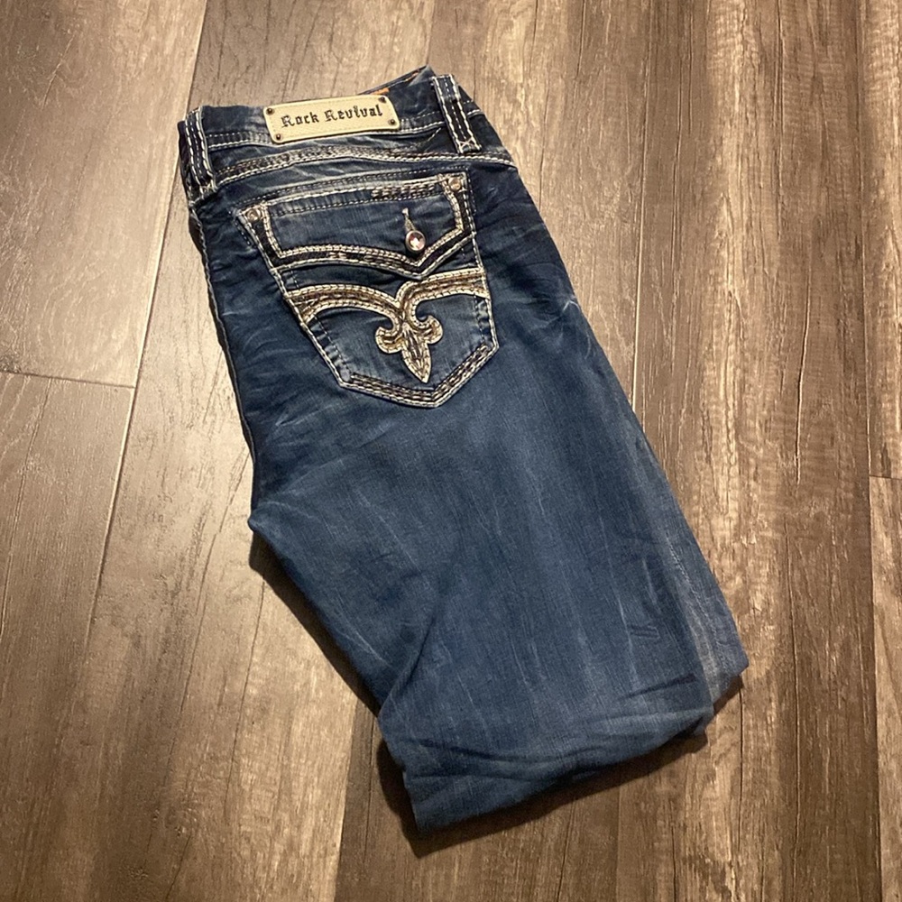 Rock Revival Barby ES3 Womens Easy Skinny Jeans Blue Labelled 34